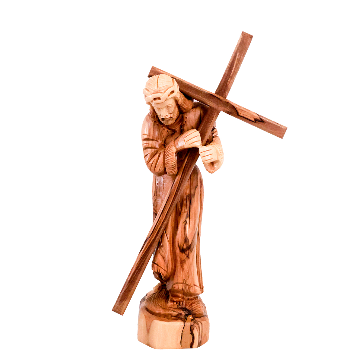 "OWH 057' Olive Wood Holding Cross