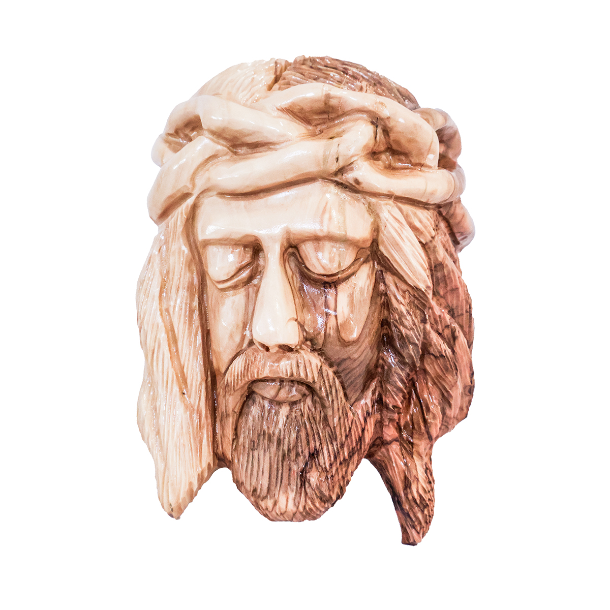 "OWH 055' Olive Wood Jesus Head