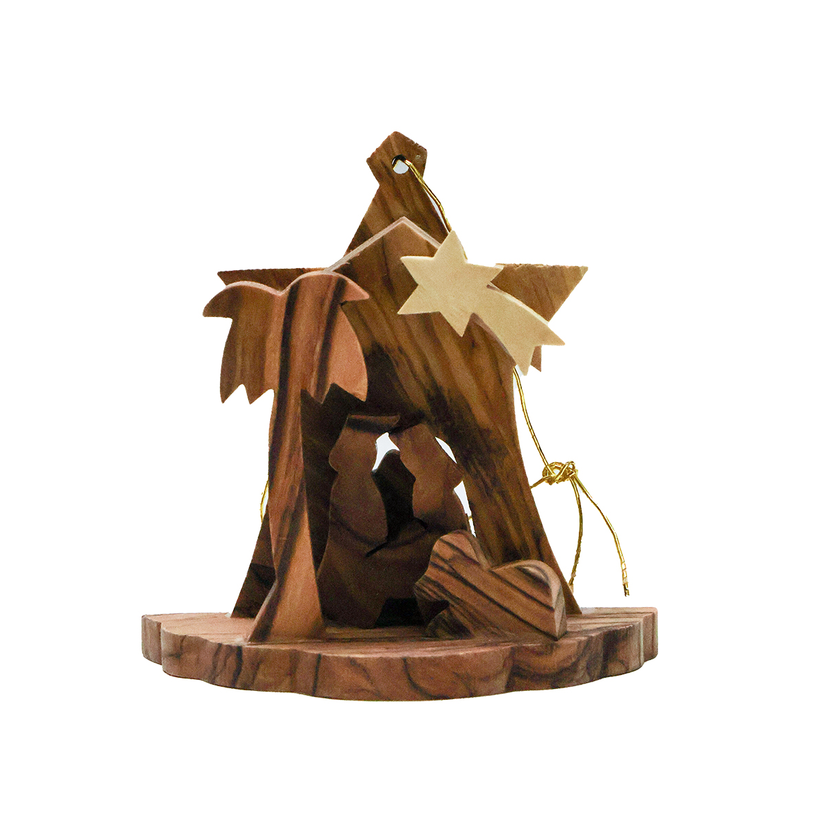 "OWG 072" Olive wood Christmas Ornament