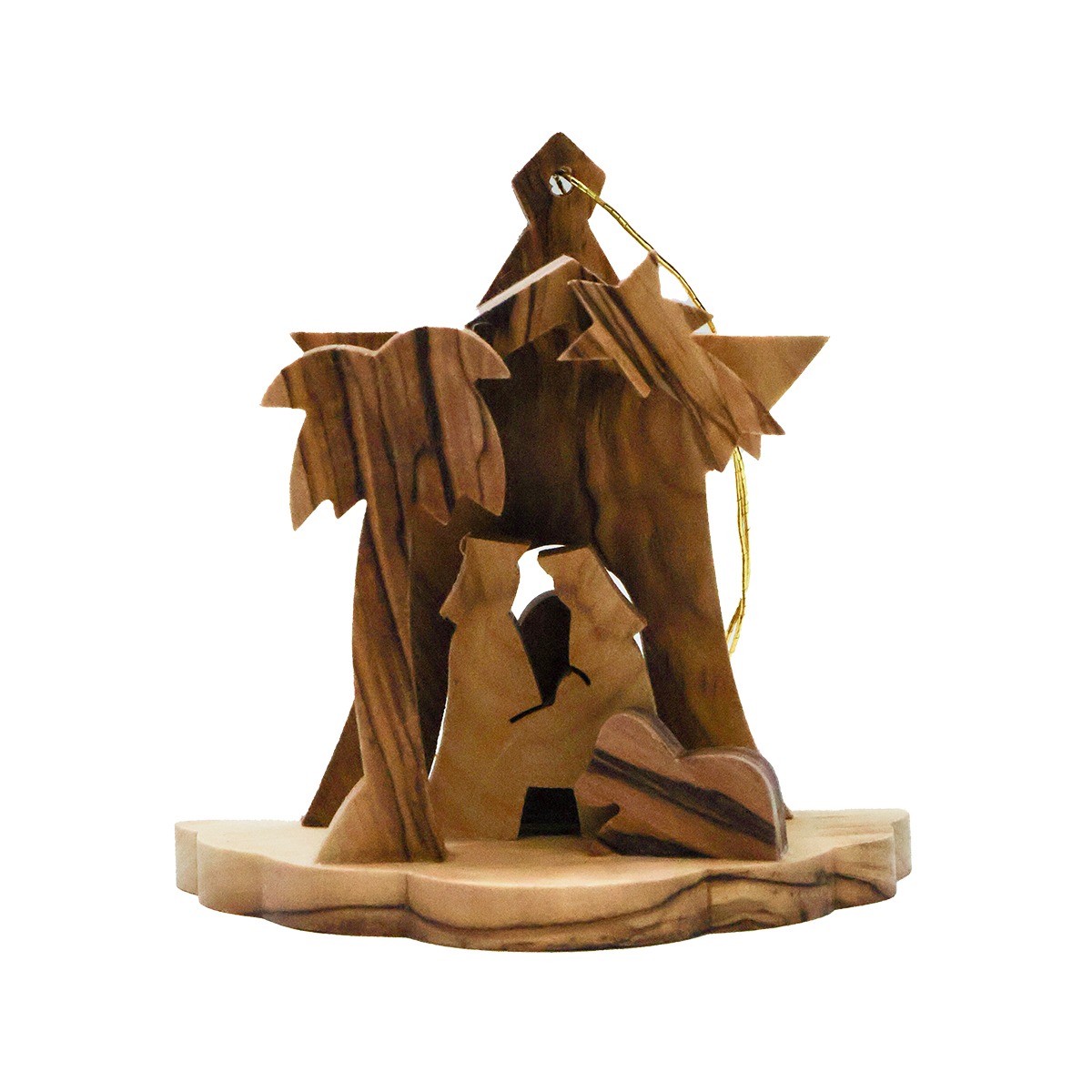 "OWG 073" Olive wood Christmas Ornament