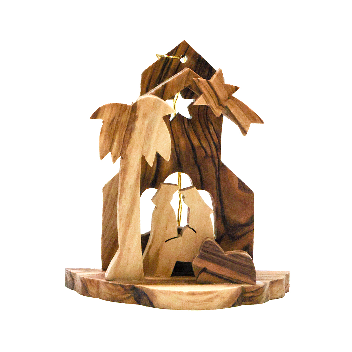 "OWG 074" Olive wood Christmas Ornament