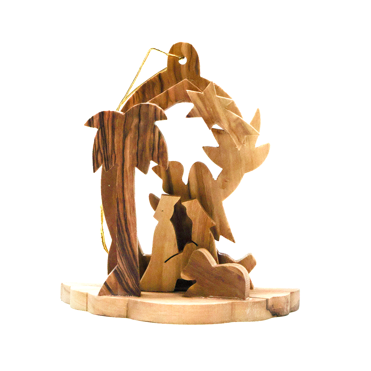 "OWG 076" Olive wood Christmas Ornament