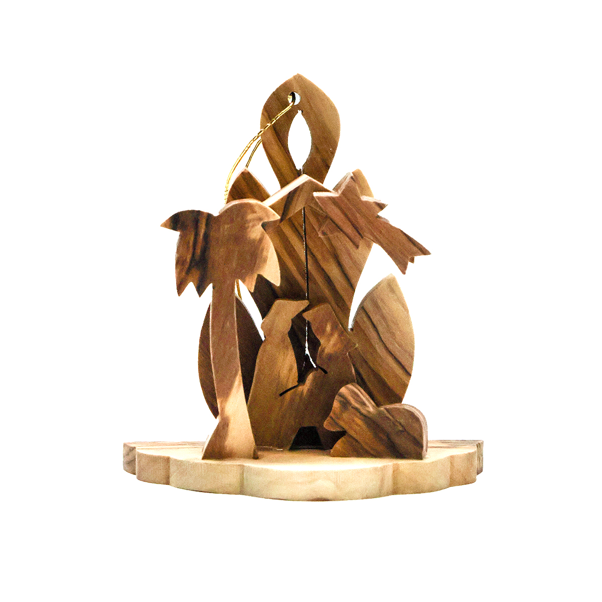 "OWG 077" Olive wood Christmas Ornament