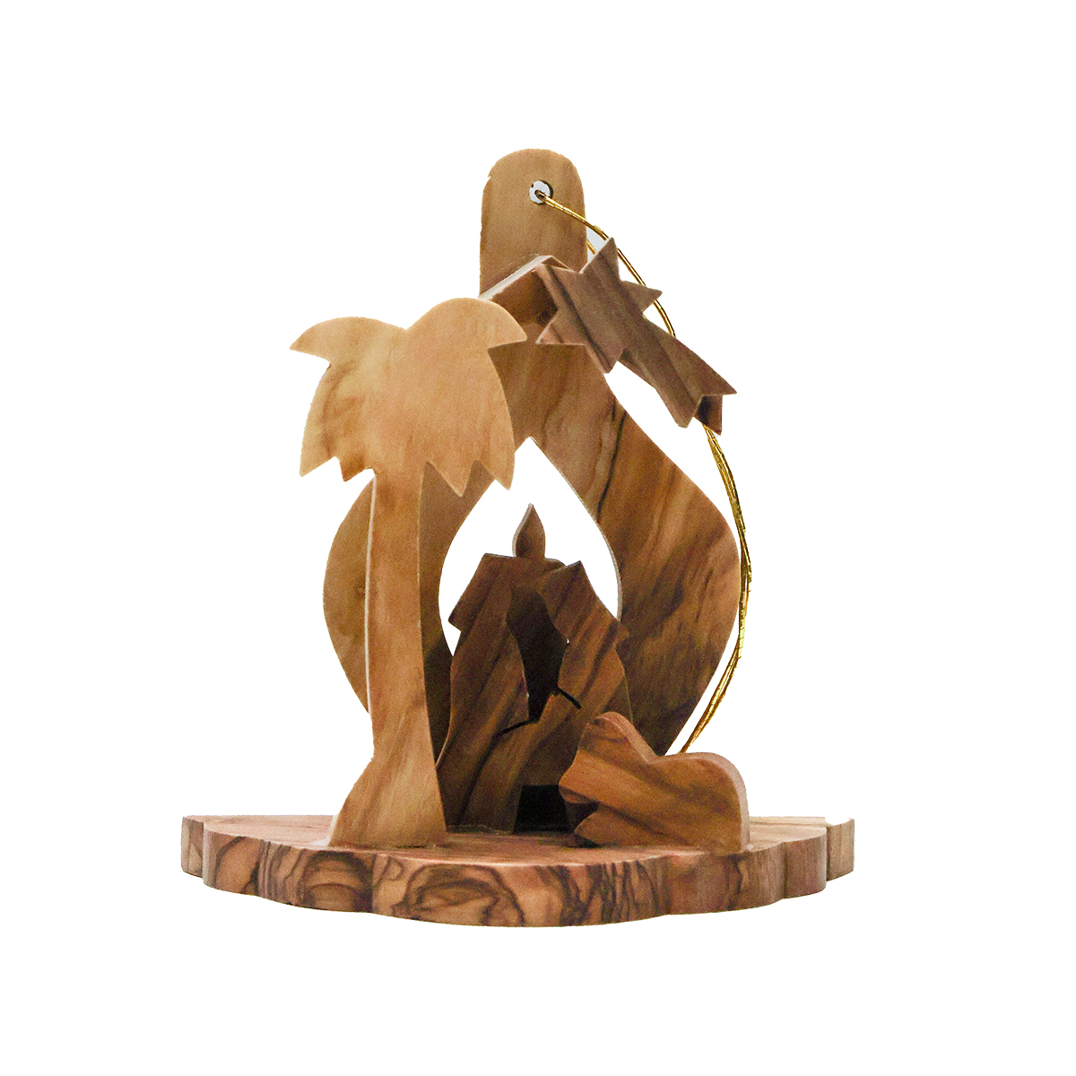 "OWG 078" Olive wood Christmas Ornament