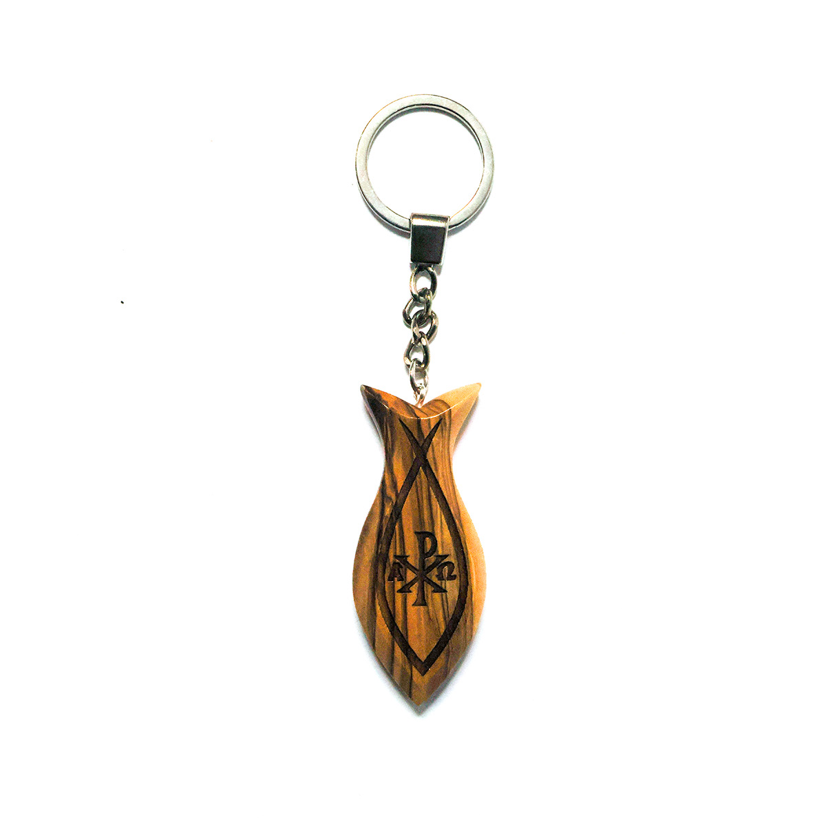 "OWL 017" Olive Wood key chain